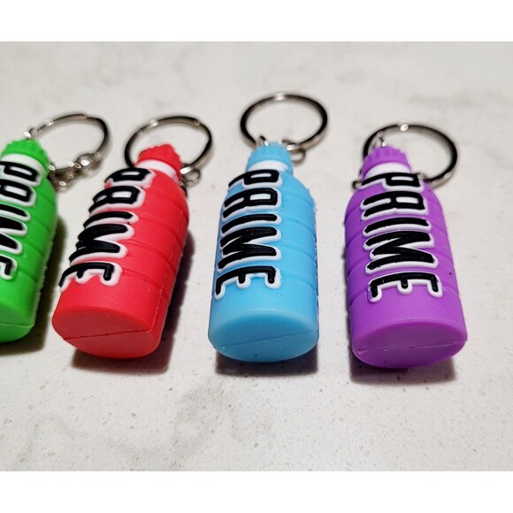 PRIME Hydration Drink Bottle KEYCHAINS Pendant 2" Gift Lot 5pcs NEW - Picture 4 of 6
